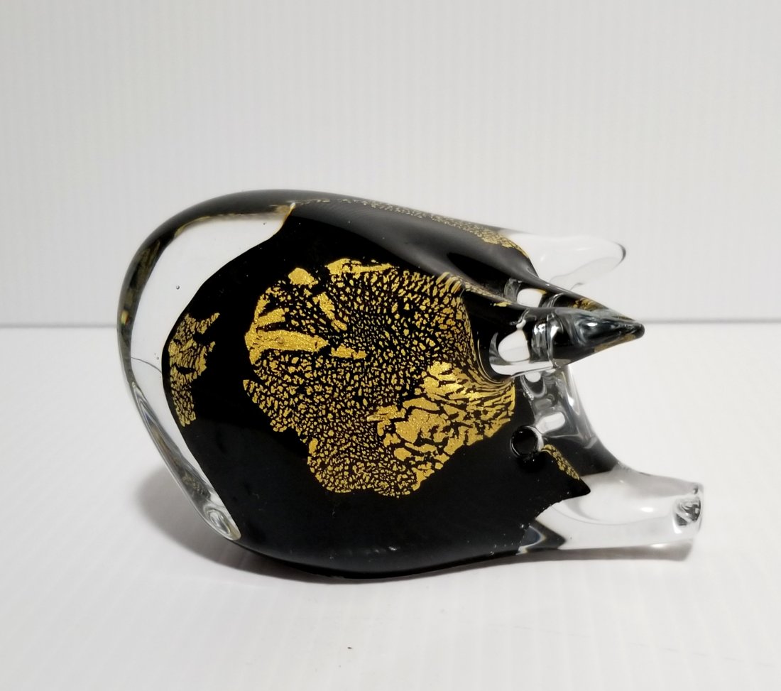 Murano Art Glass Gold Inside Pork (1 of 6)