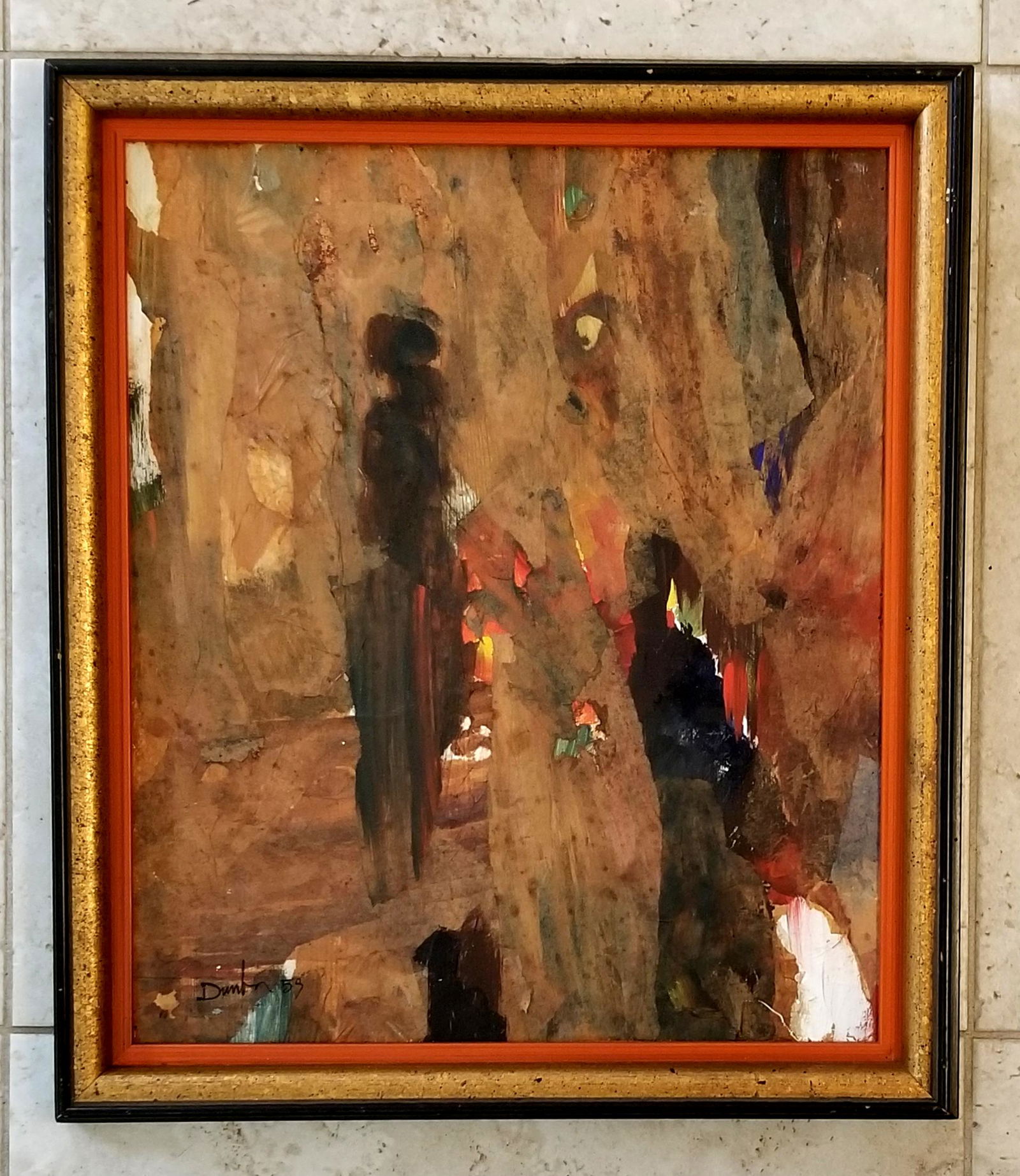 George Bauer Dunbar 1959 Oil and Collage on Board (1 of 3)