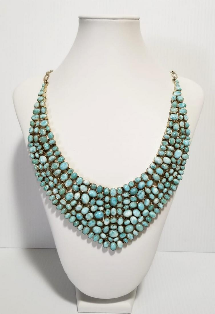 Amazing 925 Silver Turquoise Necklace (1 of 4)