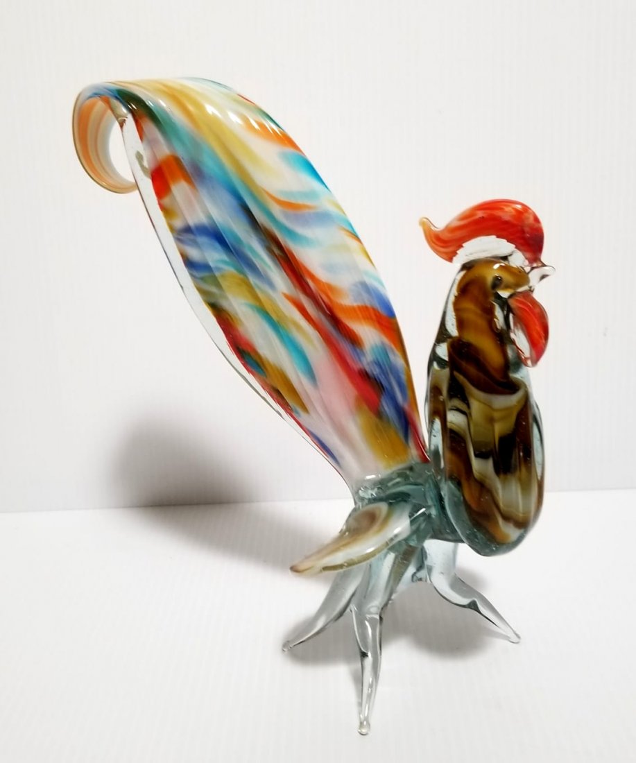 Cute Murano Art Glass Rooster (1 of 5)