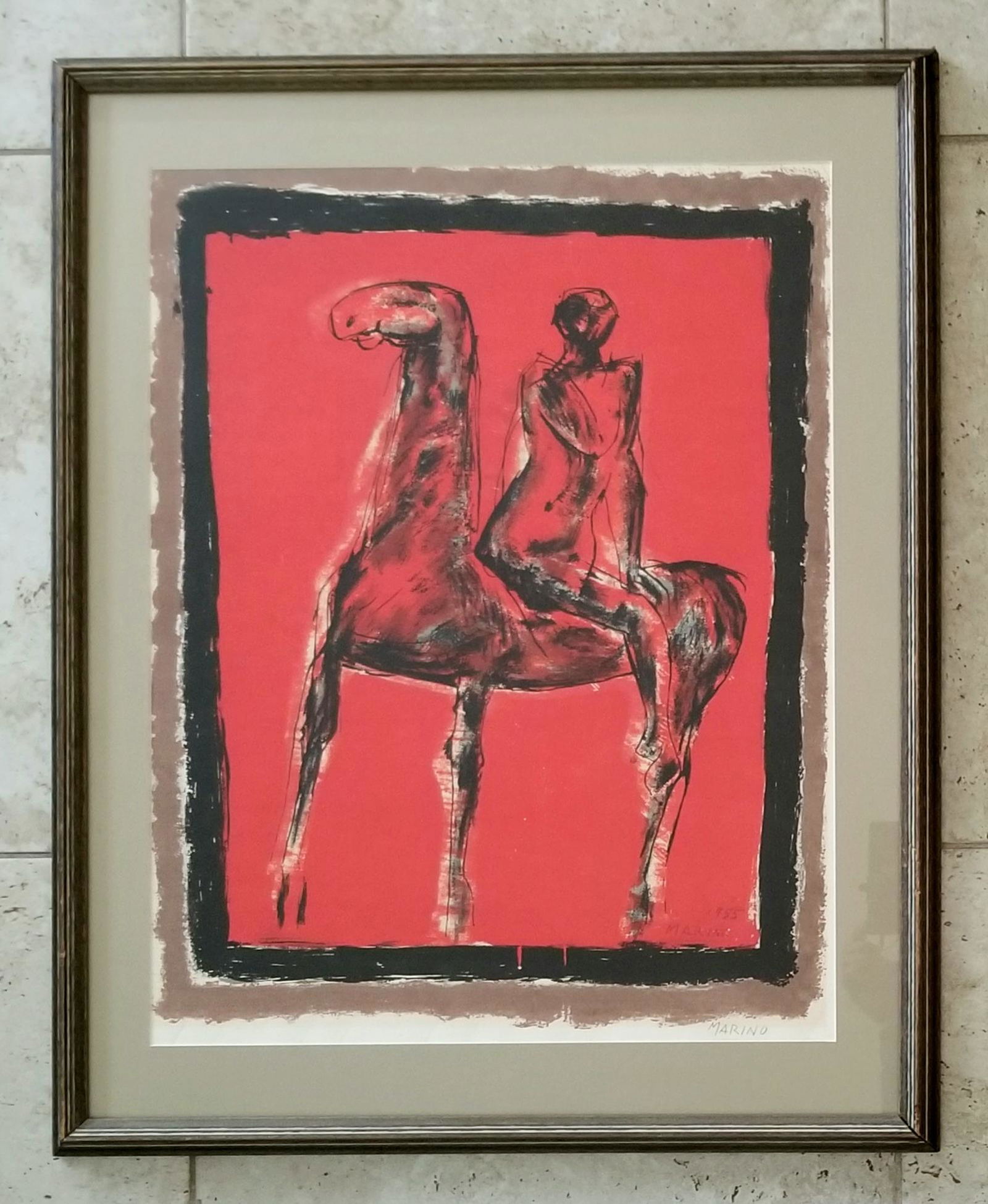 Vintage Marino Marini 1955 Signed Lithograph (1 of 4)