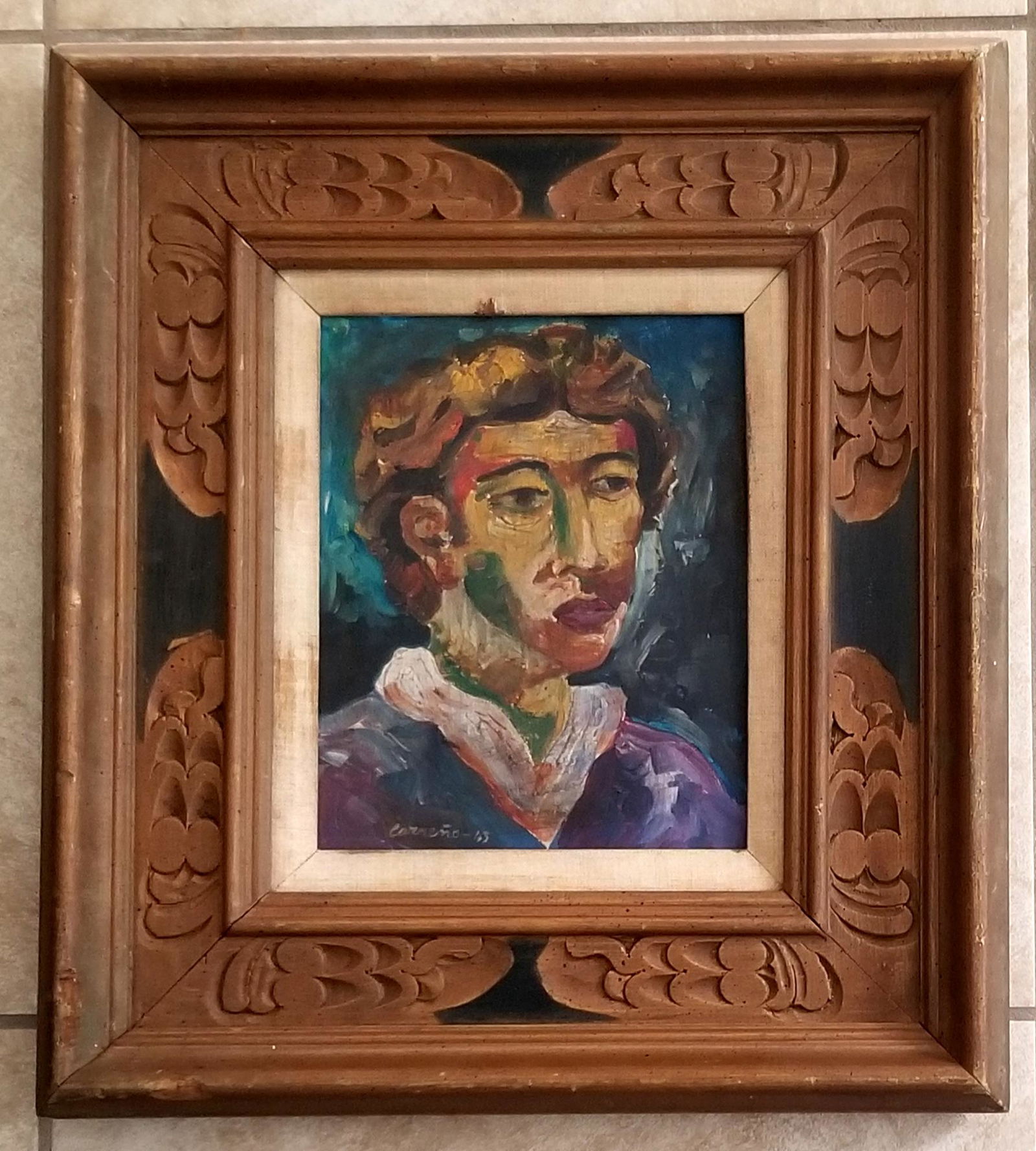 Mario Carreno 1943 Oil Board (1 of 6)