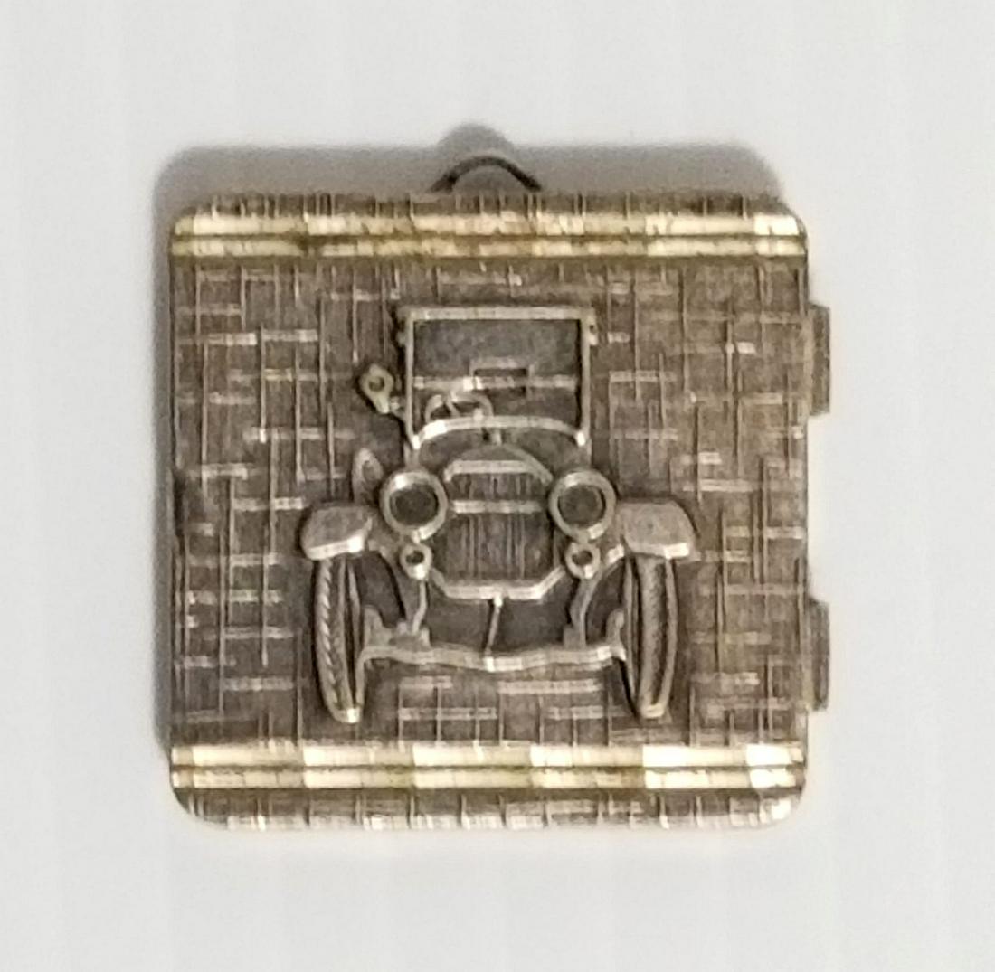 Little Antique Silver Car Trinket Box (1 of 3)