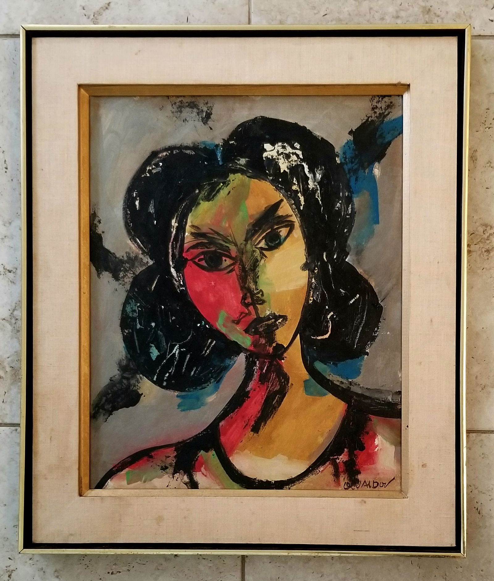 Manolo Valdes Oil Canvas: Attributed to Manolo Valdes, it does not have a COA. Medium: oil canvas, 26 x 22 inches. Provenance: private owner. Biography: Born: 1942. Born in 1942 in Valencia, Spain, he 1957 Entered the Ecole de