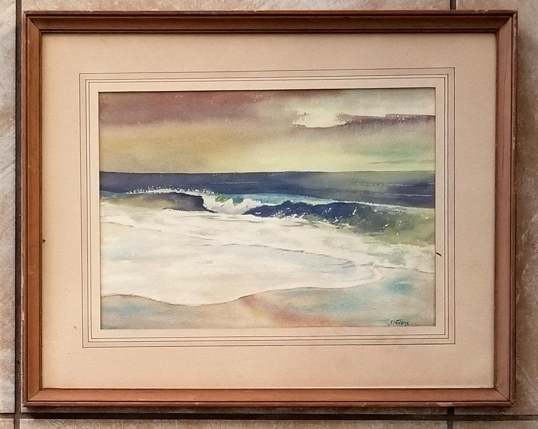 Will Henry Stevens Seashore Watercolor (1 of 3)