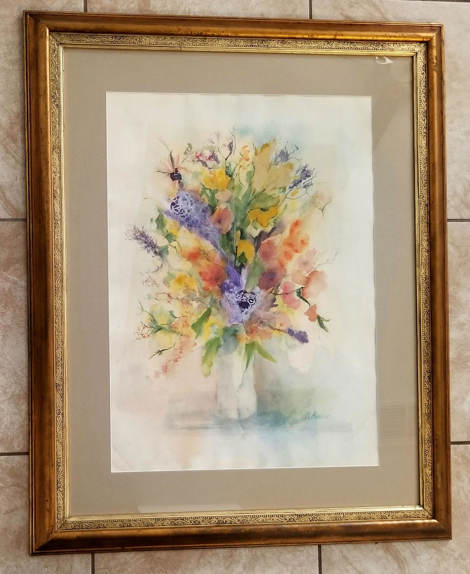 Nell Blaine (American) Watercolor (1 of 2)