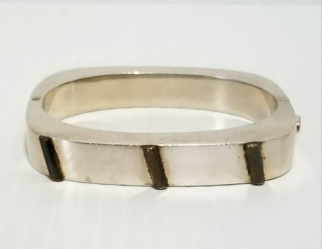 Taxco 925 Sterling Silver Golden Bangle Bracelet (1 of 7)
