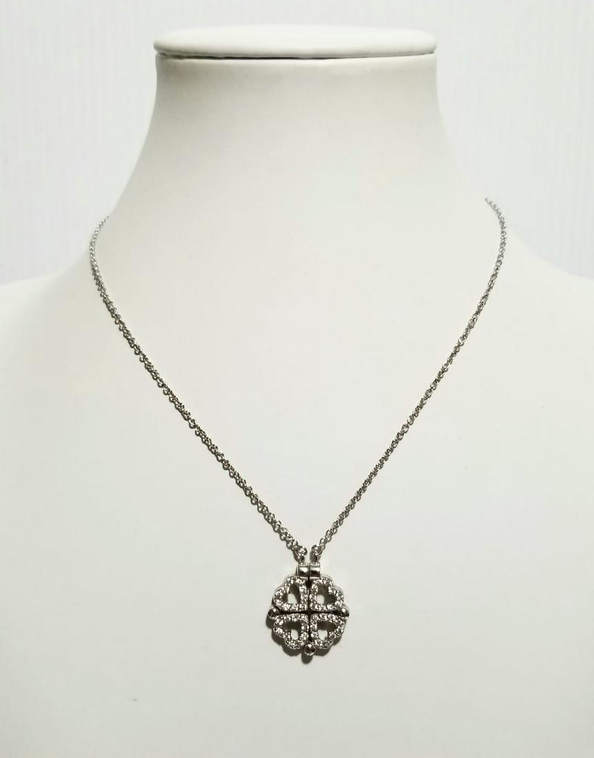 Nice 925 Sterling 4 Hearts Pendant Necklace (1 of 8)