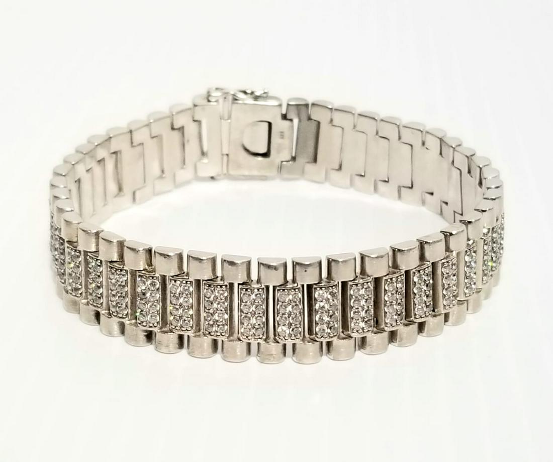 Beautiful 925 Sterling Solid Zirconia Bracelet (1 of 6)