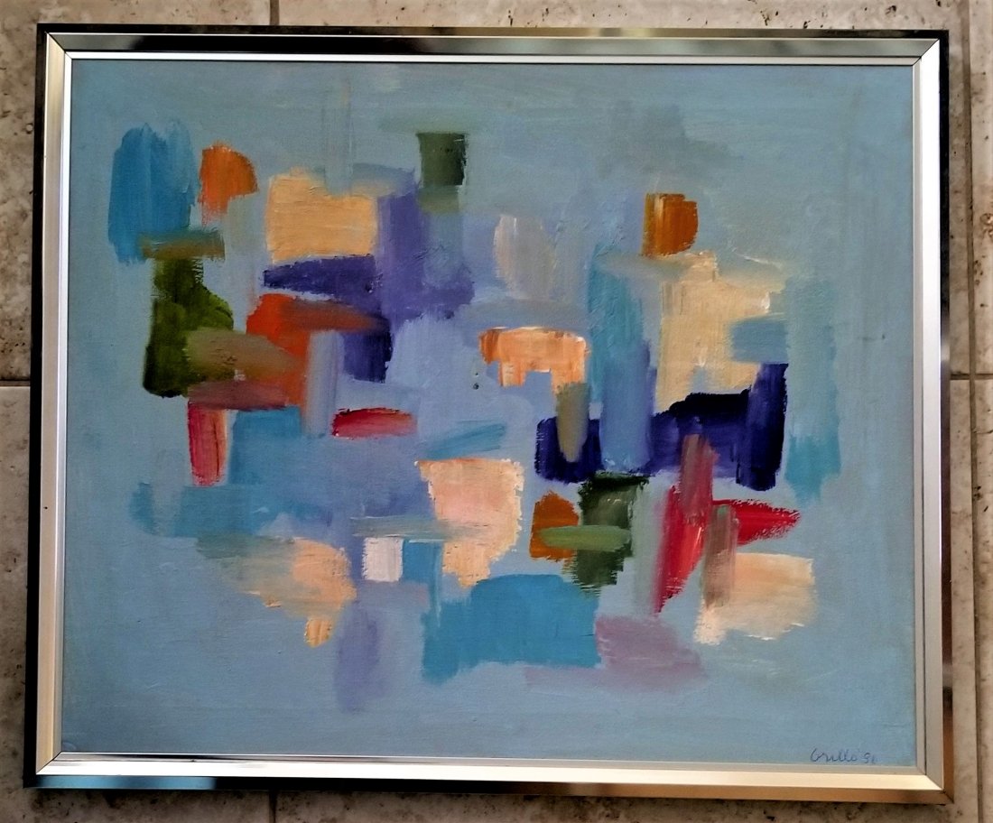 John Grillo 1986 Oil Canvas (1917 - 2014) (1 of 3)