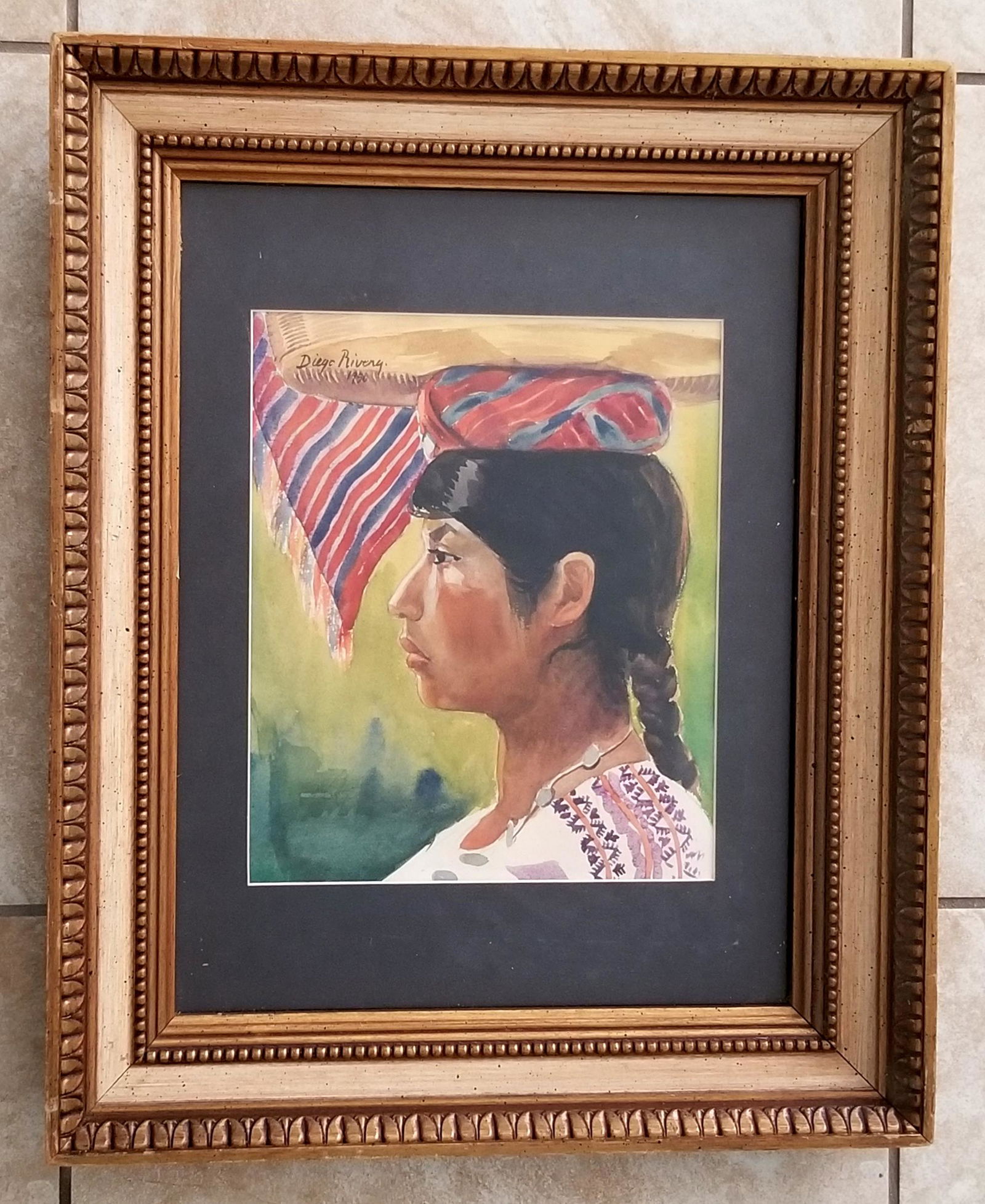 Diego Rivera 1950 Watercolor/Paper (1 of 3)