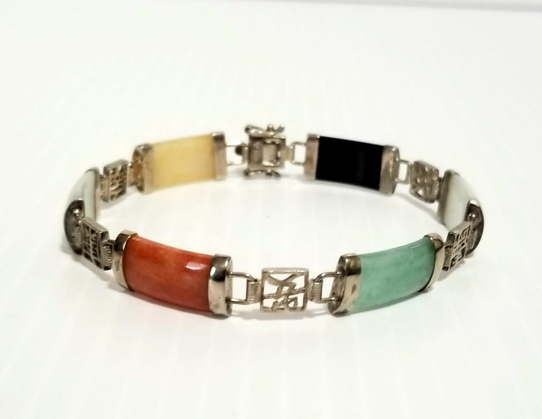 Amazing 925 Natural Stones Chinese Letters Bracelet (1 of 8)