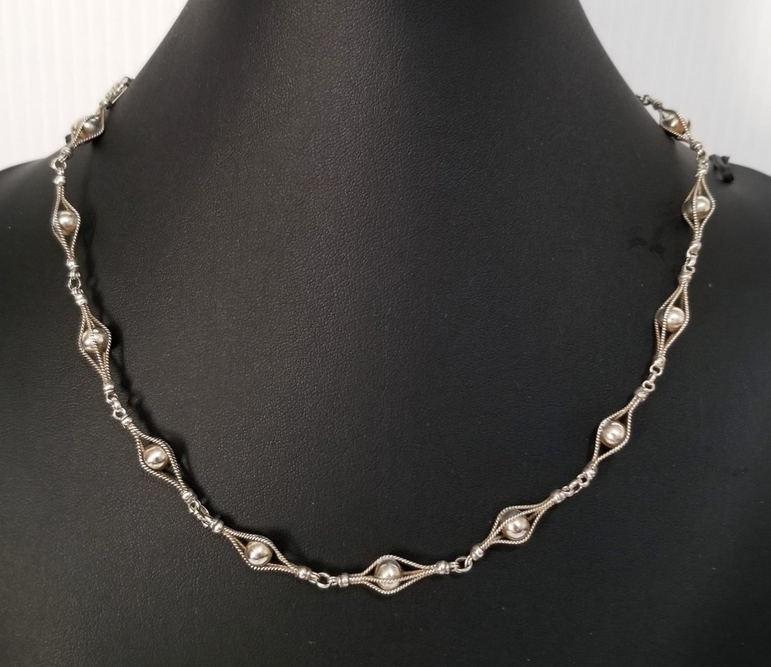 Nice 925 Sterling Indian Design Necklace (1 of 7)