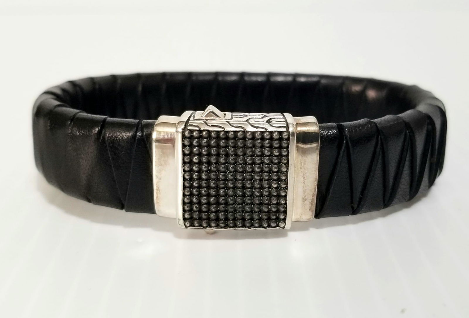 John Hardy Sterling Classic Chain Leather Bracelet (1 of 8)