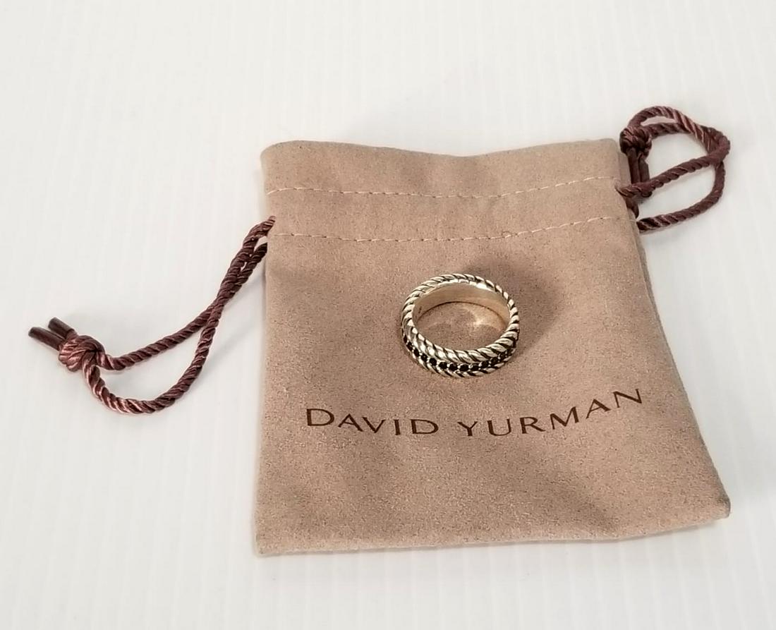 Amazing David Yurman Black Diamonds Cable Band Ring (1 of 5)