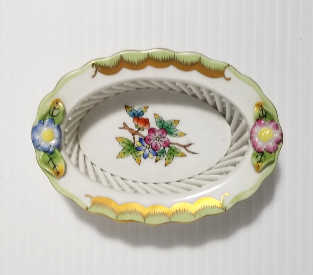 Herend Hungary Dish Bowl Basket (1 of 5)