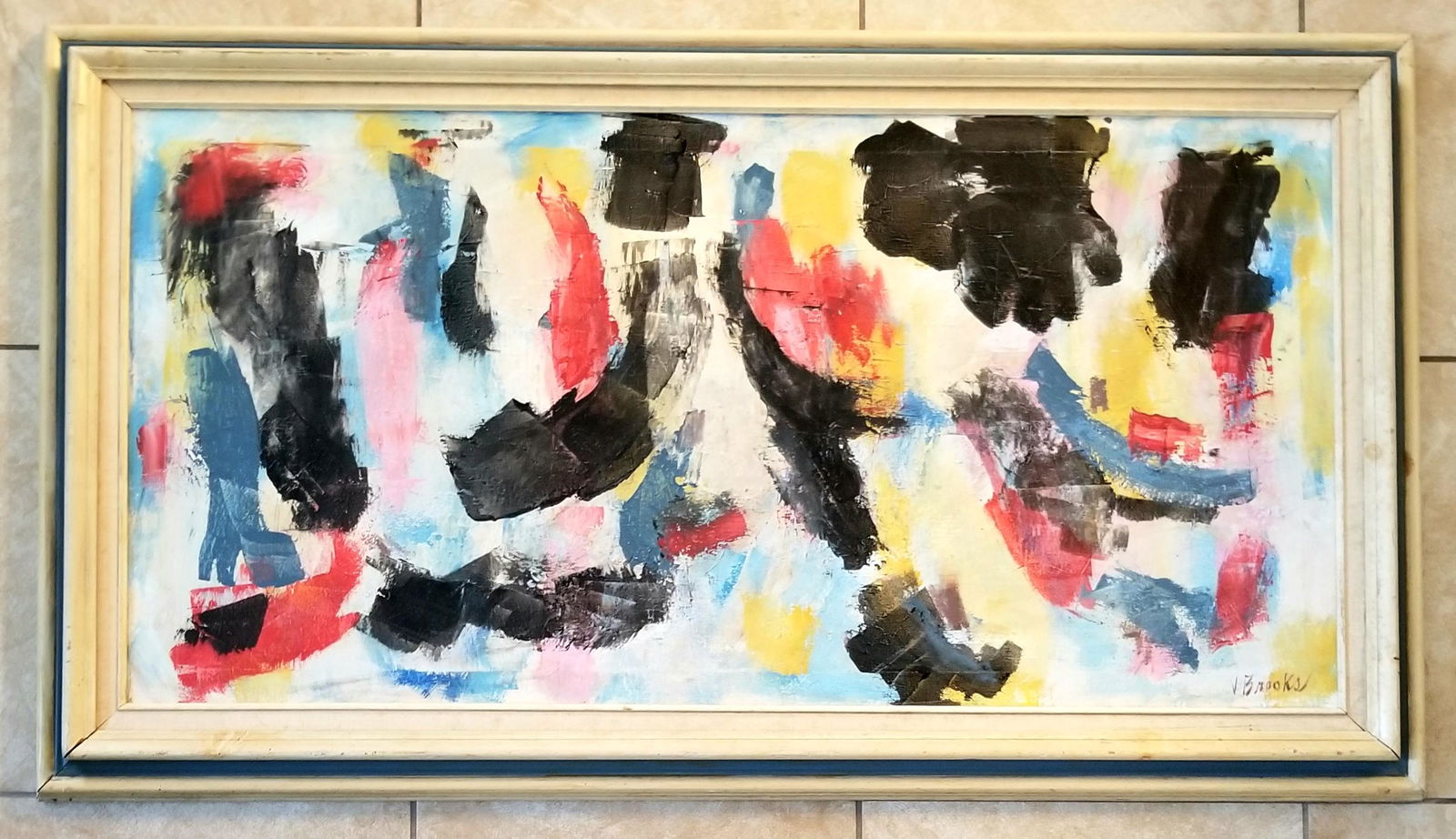 James Brook (1906-1992) Large Abstract Oil canvas (1 of 3)