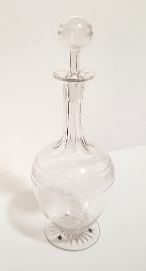Vintage St. Louis Clear Cut Crystal Decanter (1 of 6)