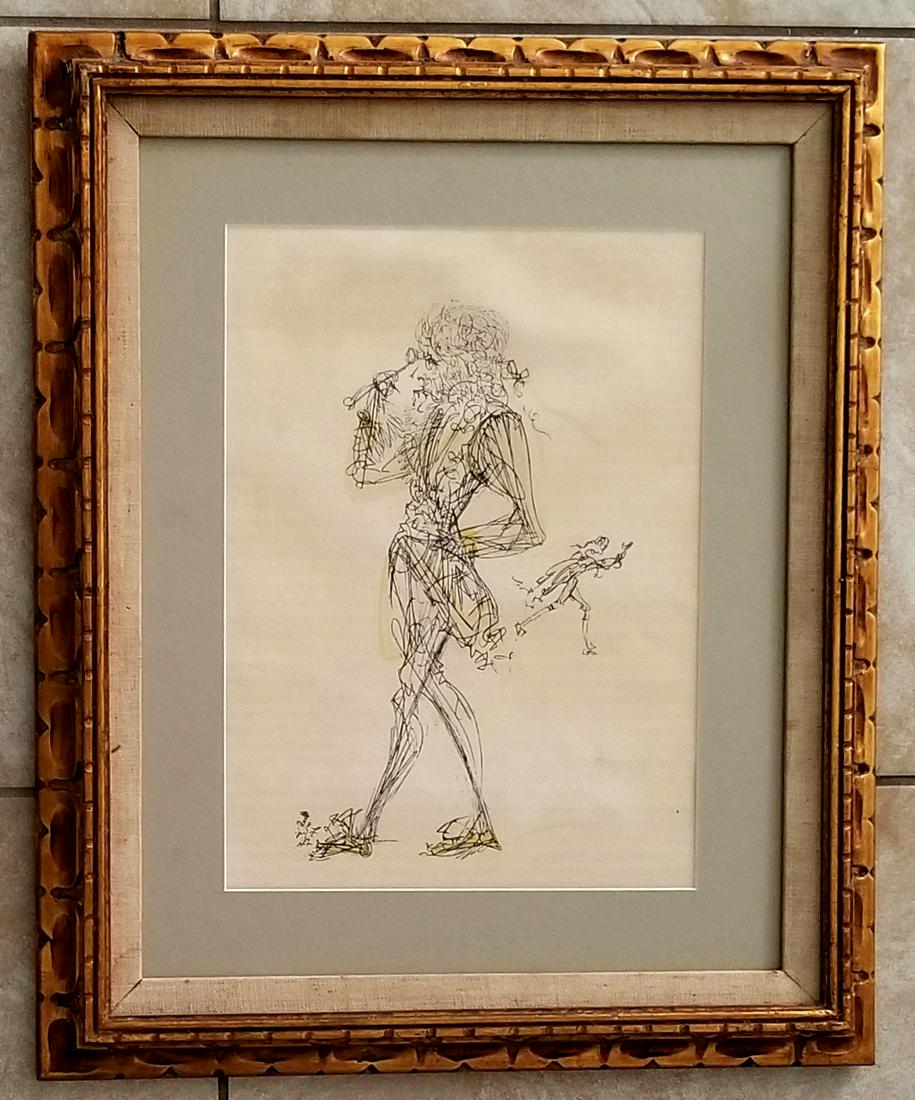 Salvador Dali Gentleman with Glasses Etching (1 of 3)