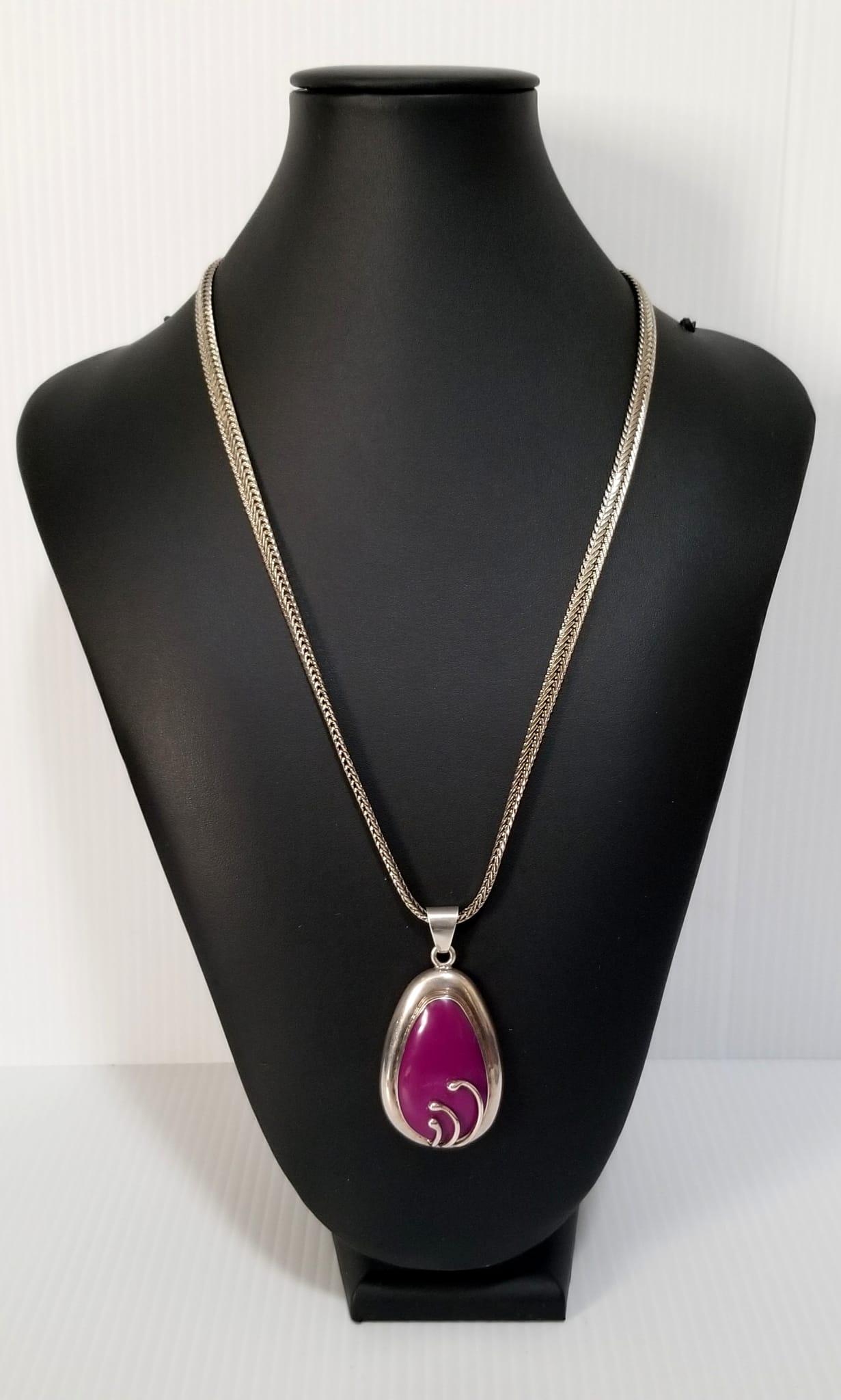 Beautiful 925 Sterling Taxco Pendant Necklace (1 of 6)