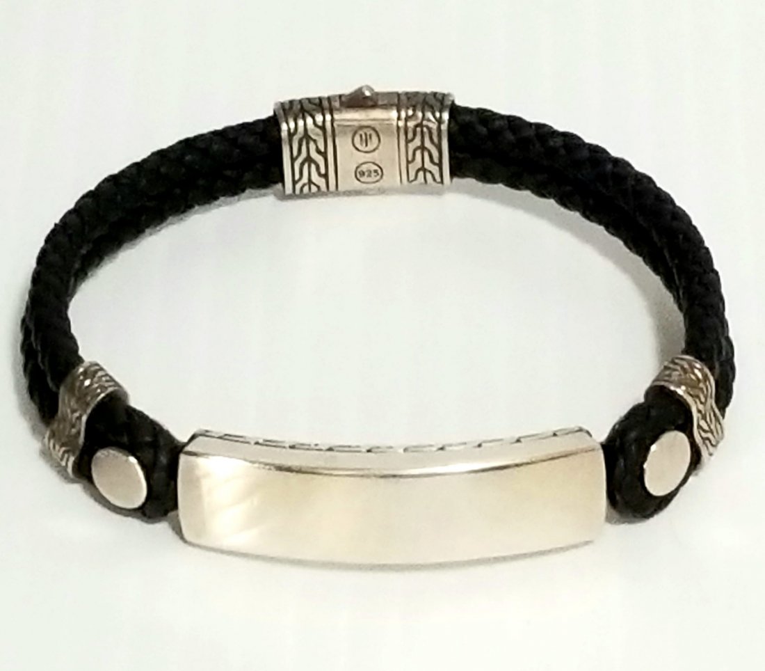Amazing John Hardy 925 Black Leather Bracelet (1 of 4)