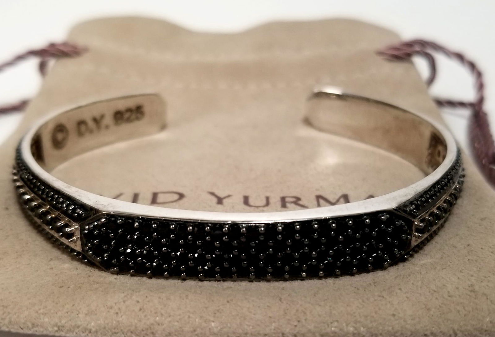 Amazing David Yurman 925 Black Onyx Bracelet (1 of 6)