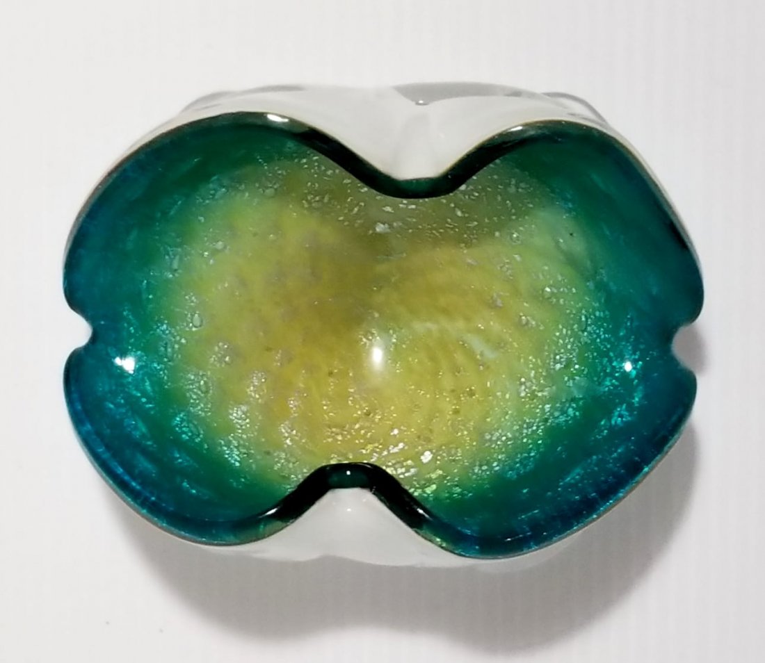 Nice Murano Silver Inside Ashtray (1 of 4)