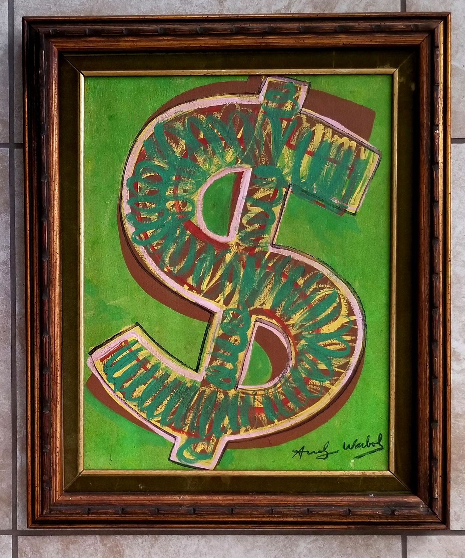 Amazing Andy Warhol Acrylic Canvas (1 of 2)