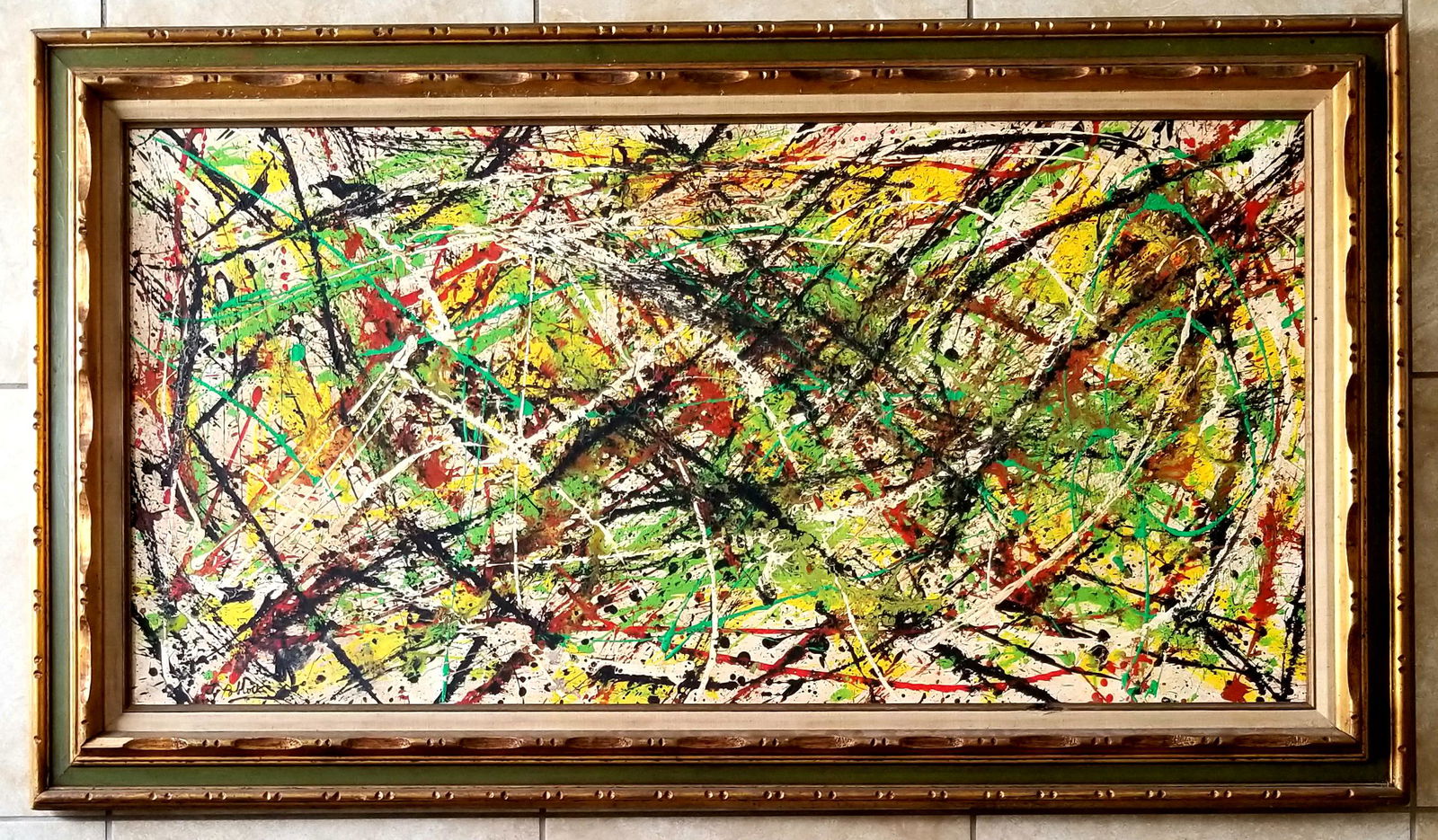 Jackson Pollock Large Oil and Enamel Canvas (1 of 2)