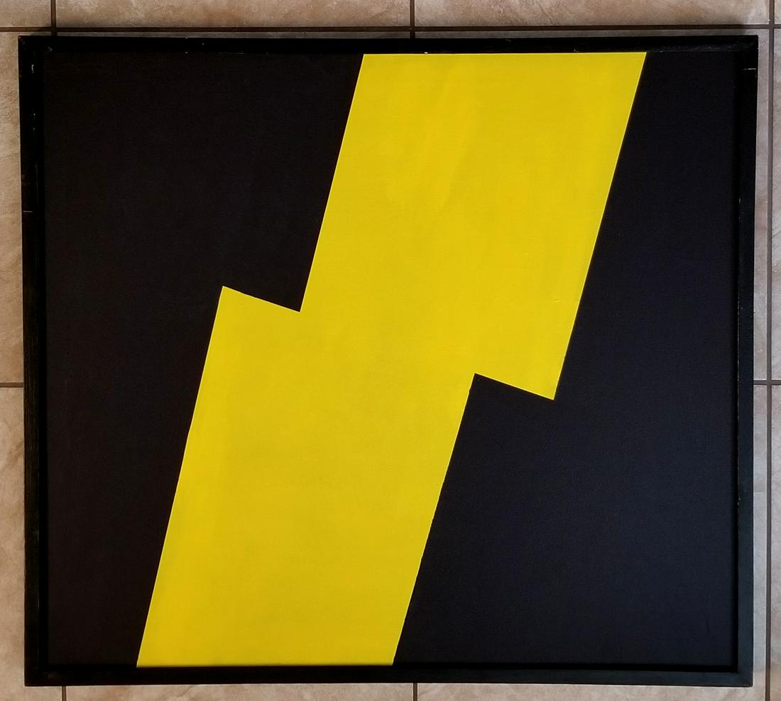 Amazing Carmen Herrera Acrylic Canvas: Attributed to Carmen Herrera, it does not have a COA. Medium: acrylic canvas, 36 x 32 inches. Provenance: private owner, collection for 20 years. Biography: Born 1915. One afternoon in late April, the