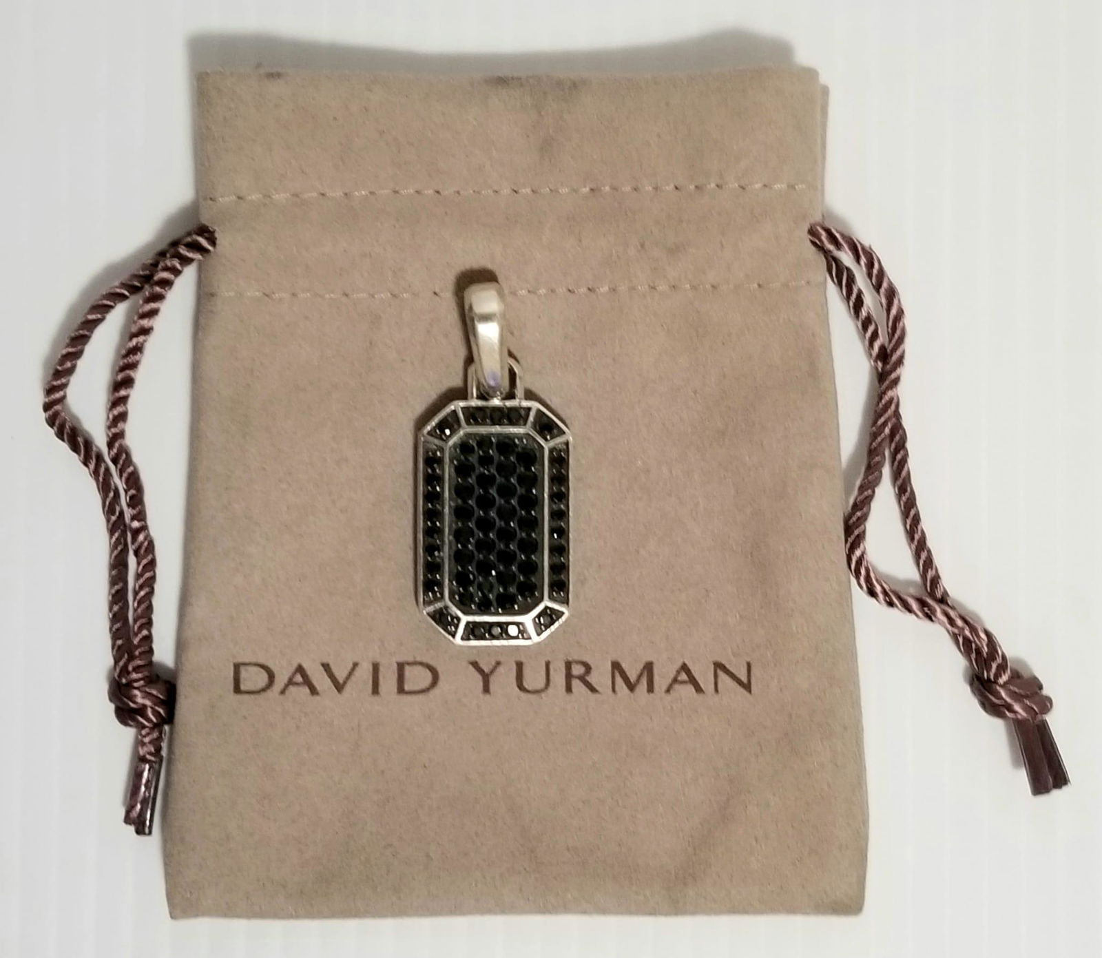 Amazing David Yurman 925 Black Stone Pendant (1 of 5)