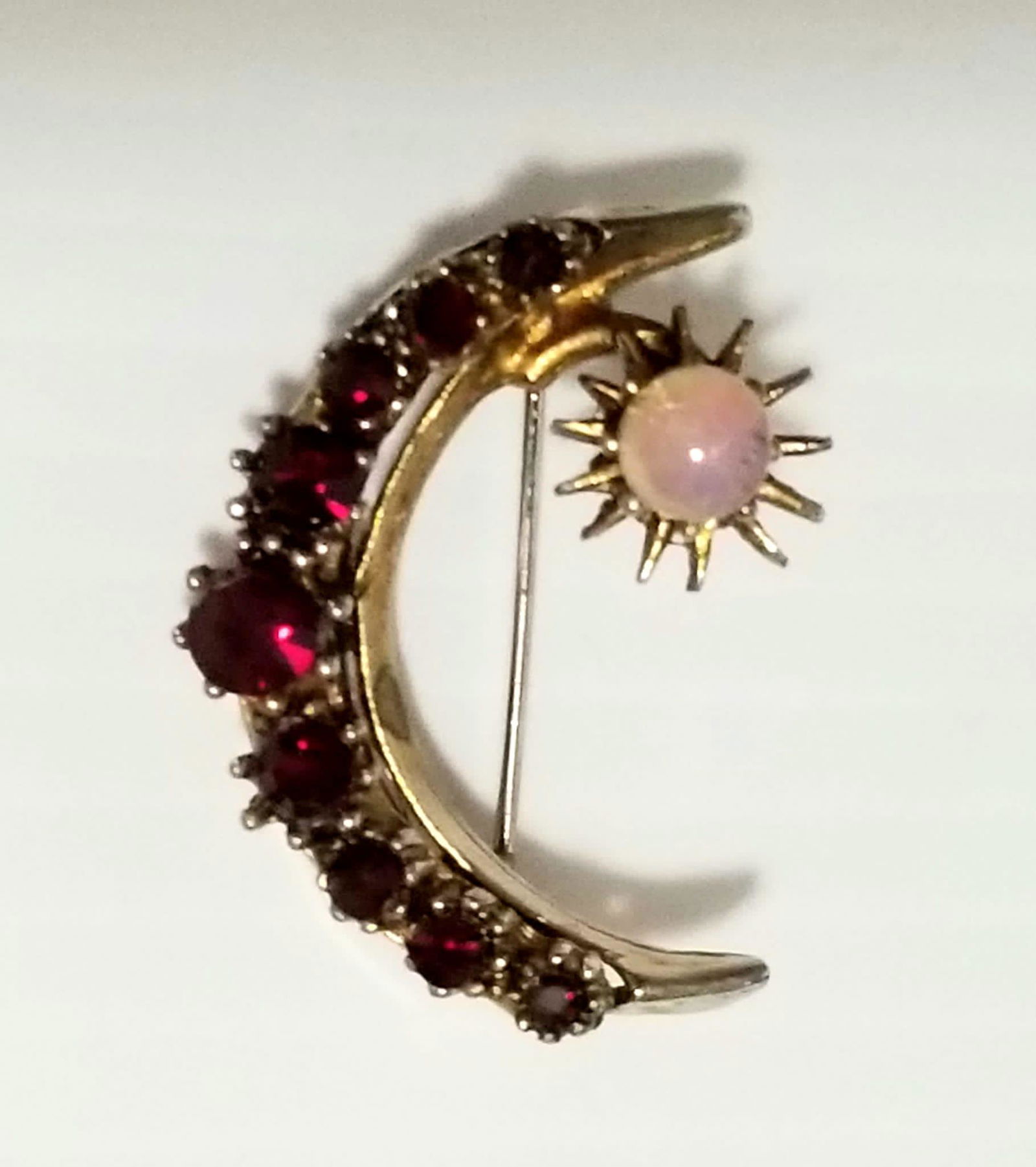 Amazing Sterling Moon and Sun Pin Brooch (1 of 3)