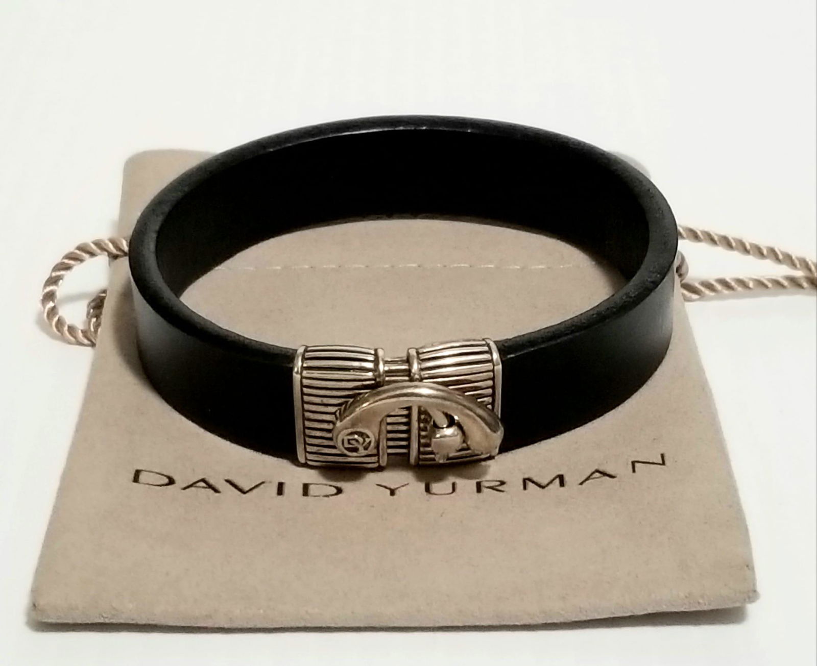 Amazing David Yurman 925 Leather Bracelet (1 of 4)