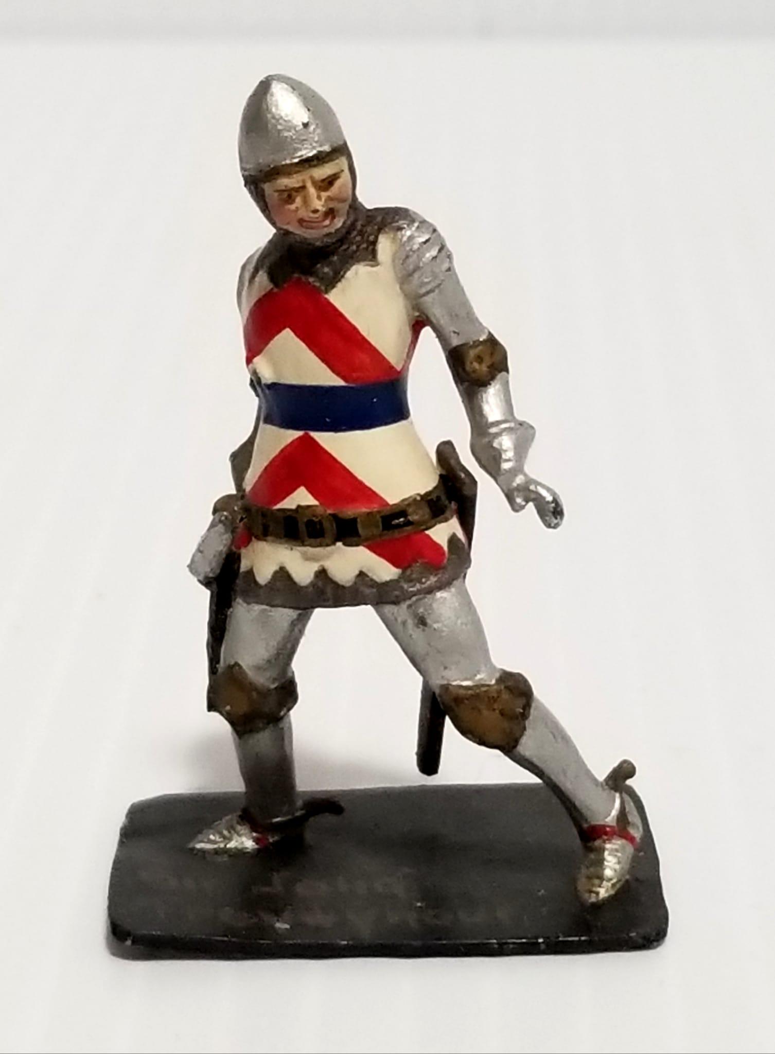 Amazing Richard Courtenay 1891-1963 Medieval Toy: Amazing Richard Courtenay 1892-1963 collectible cast metal medieval toy soldier, signed and numbered, made in England, 2 x 1 1/4 x 1 inches
