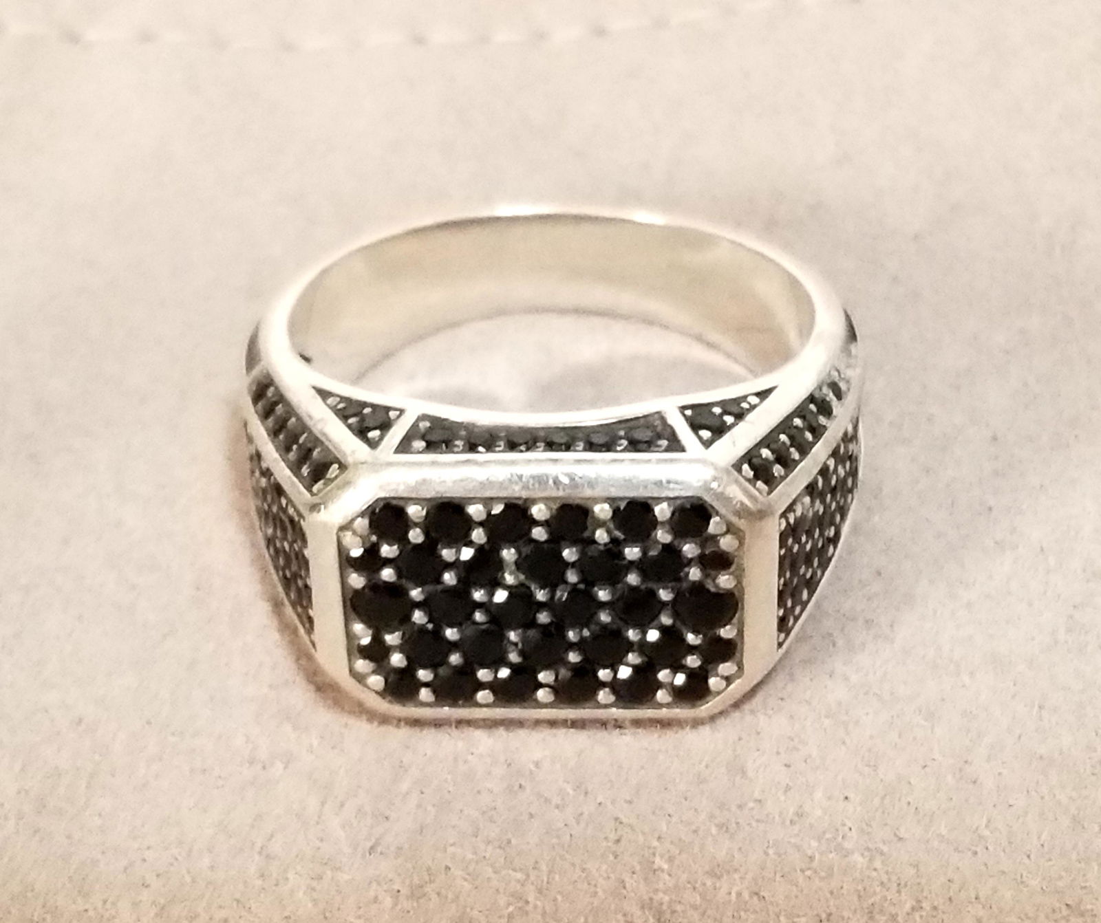 Amazing David Yurman 925 Sterling Black Sapphire Ring (1 of 5)