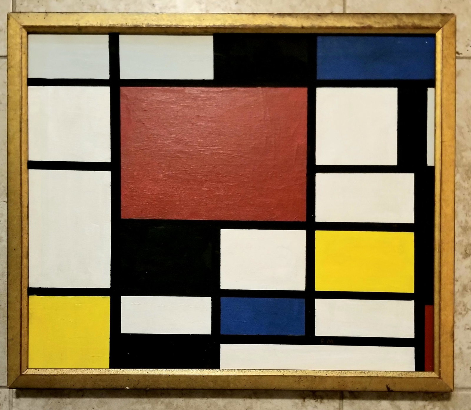 Piet Mondrian Oil Canvas: Attributed to Piet Mondrian, it does not have a COA. Medium: oil canvas, 26 x 21 inches. Provenance: private owner. Biography: 1872 - 1944. A painter born Pieter Cornelis Mondriaan in the Netherlands,