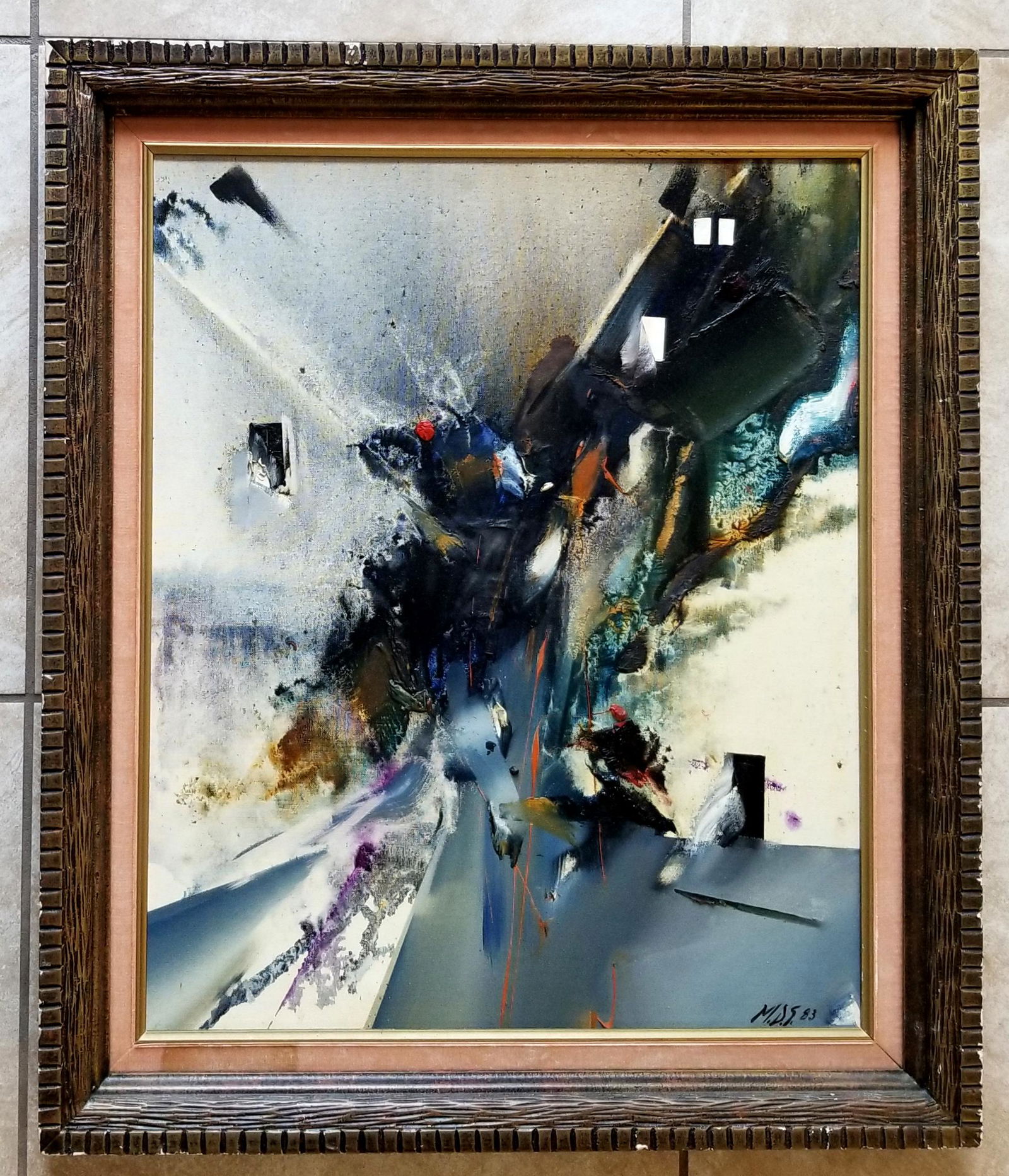 Amazing Merton D Simpson 1983 Acrylic Canvas (1 of 4)