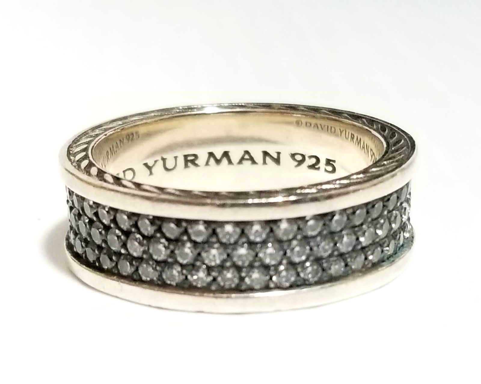 Amazing David Yurman 925 Clear Sapphire Ring (1 of 5)