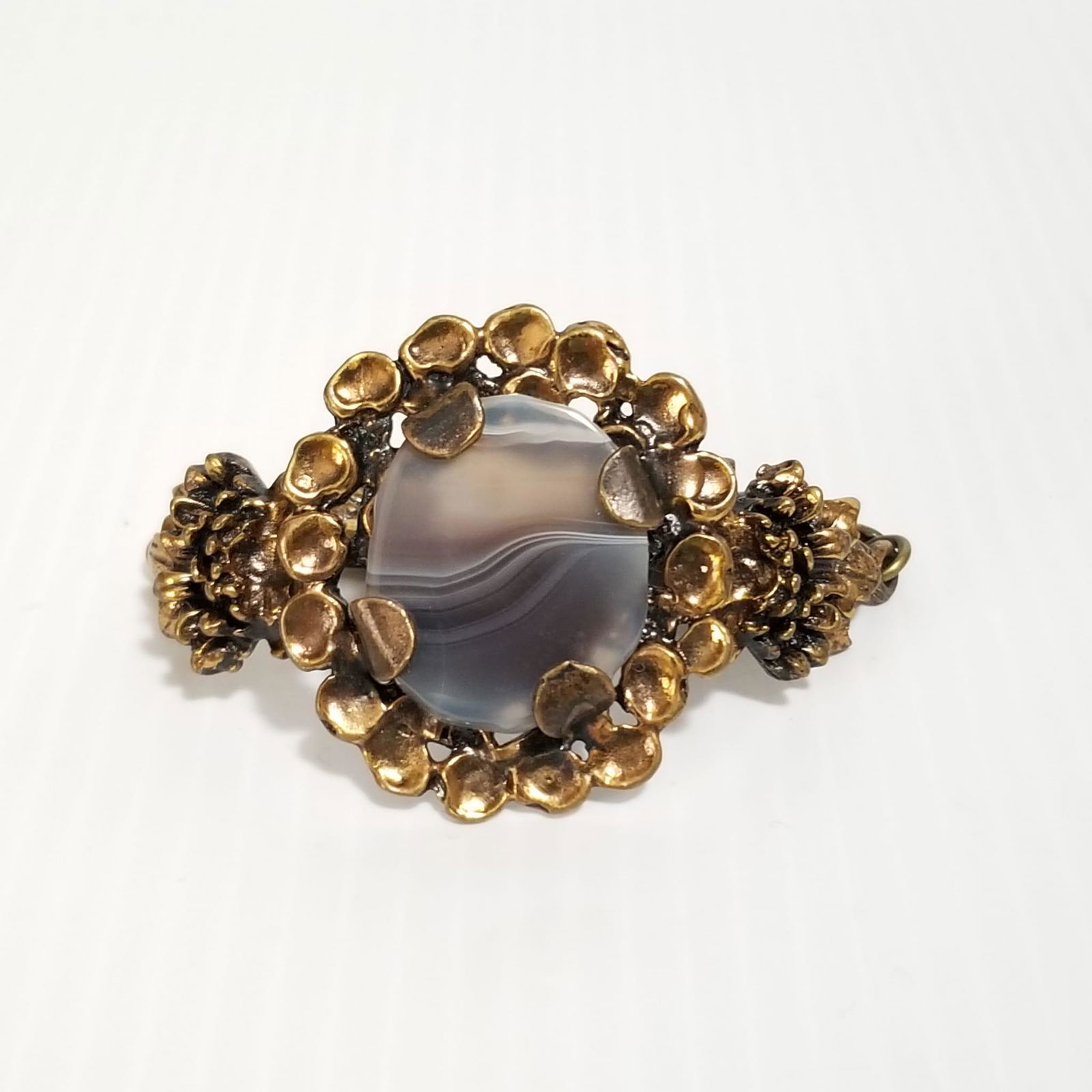 Amazing Pentti Sarpaneva Agate Bronze Bracelet (1 of 4)