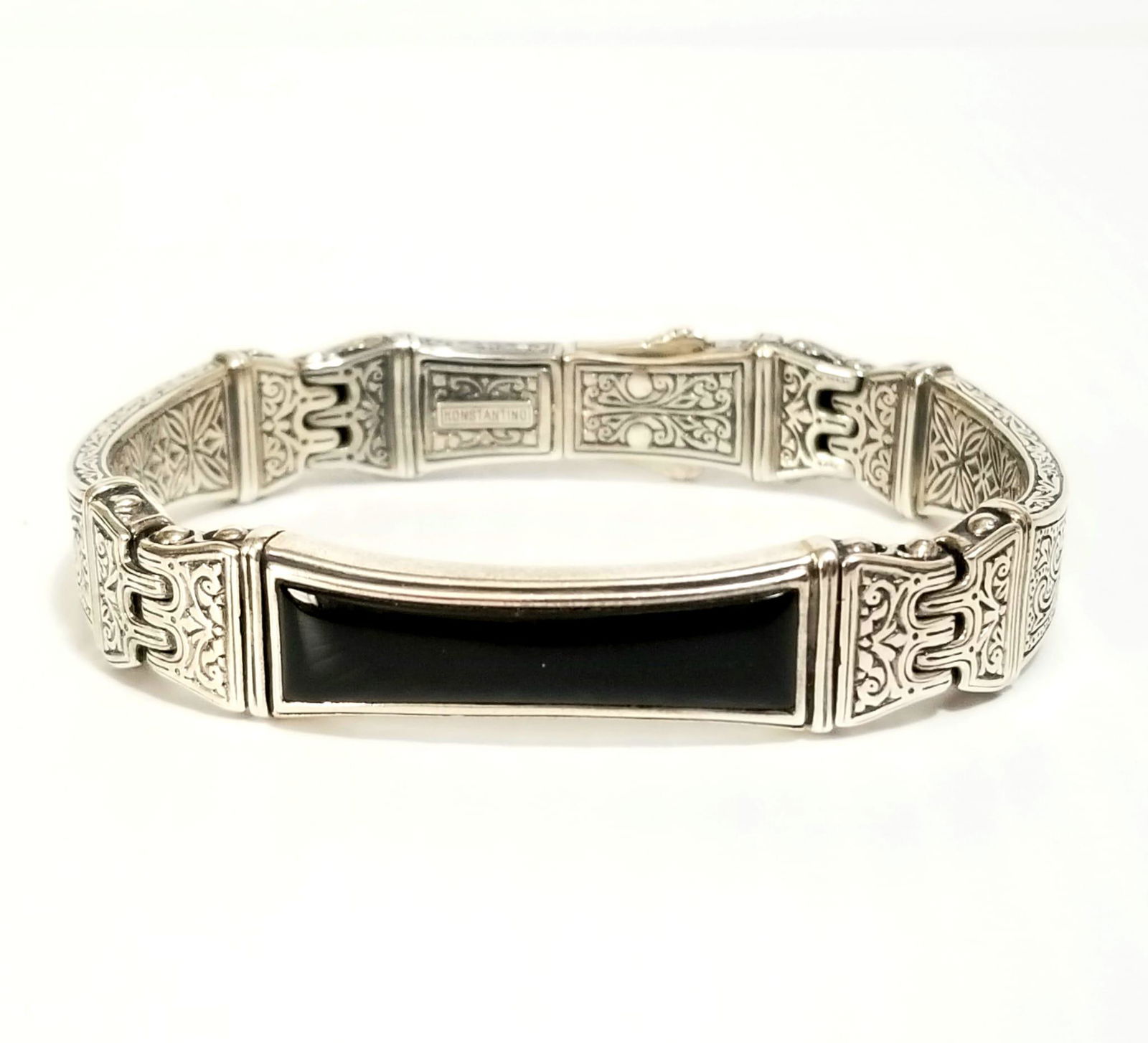 Amazing 925 Konstantino Black Onyx Bracelet (1 of 7)