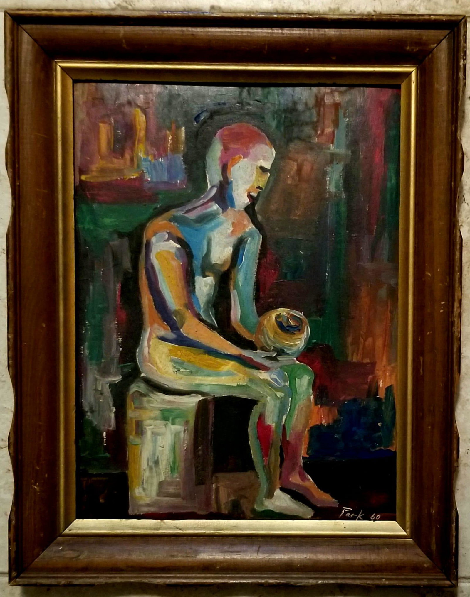 Amazing David Park 1960 Oil Board: Attributed to David Park, it does not have a COA. Medium; oil board, 19 x 15 inches. Provenance: private owner. Biography: 1911 - 1960. A founder of the Bay Area Figurative School of painting, David P