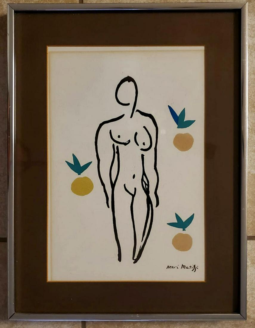 Amazing Vintage Henri Matisse lithograph: Beautiful vintage Henri Matisse lithograph, 16 x 12 inches. Provenance: private owner. Biography: 1869 - 1954. Henri Matisse came from a family who were of Flemish origin and lived near the Belgian bo