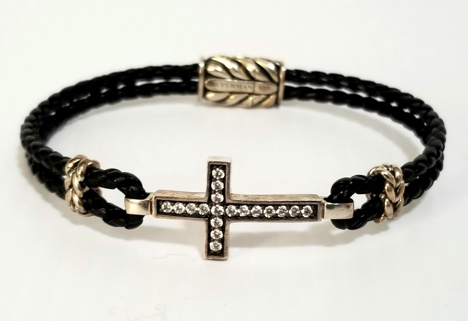 Amazing David Yurman 925 Sapphire Cross Bracelet (1 of 4)