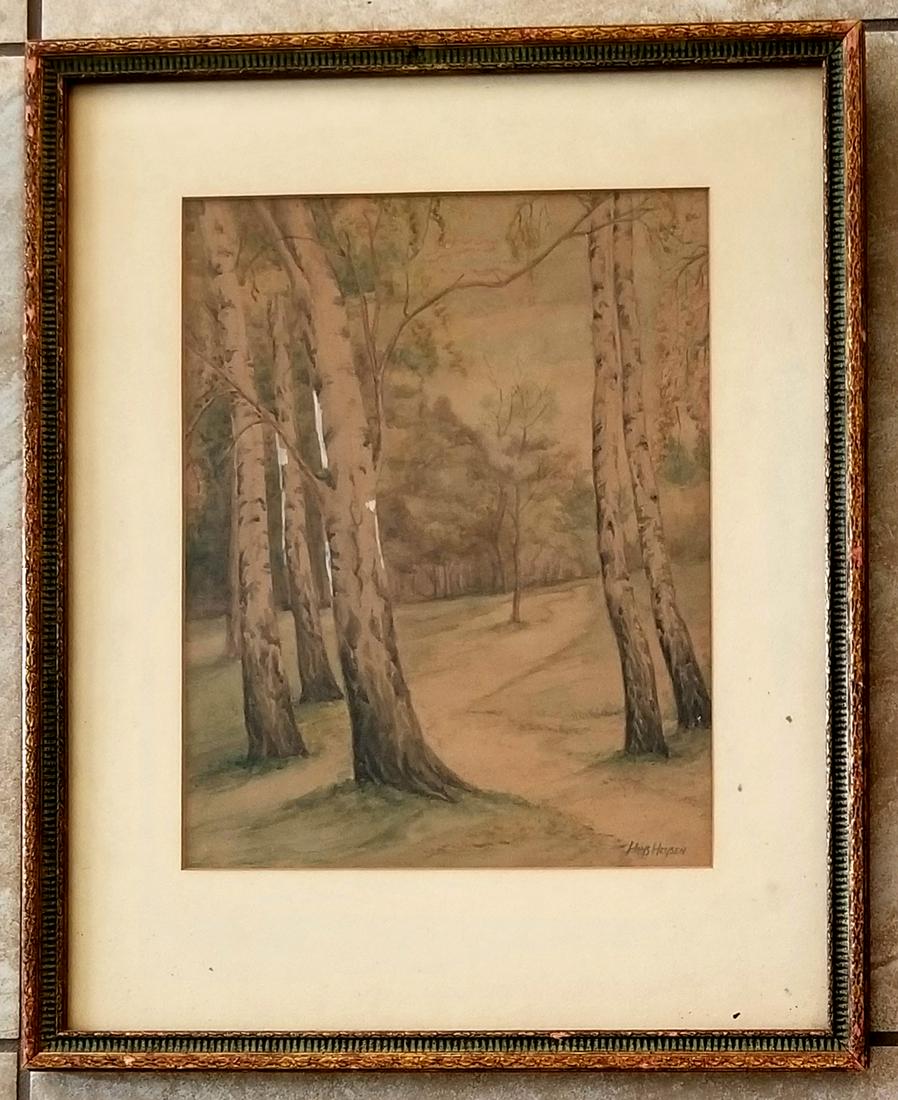 Amazing Hans Heysen Watercolor (1 of 3)