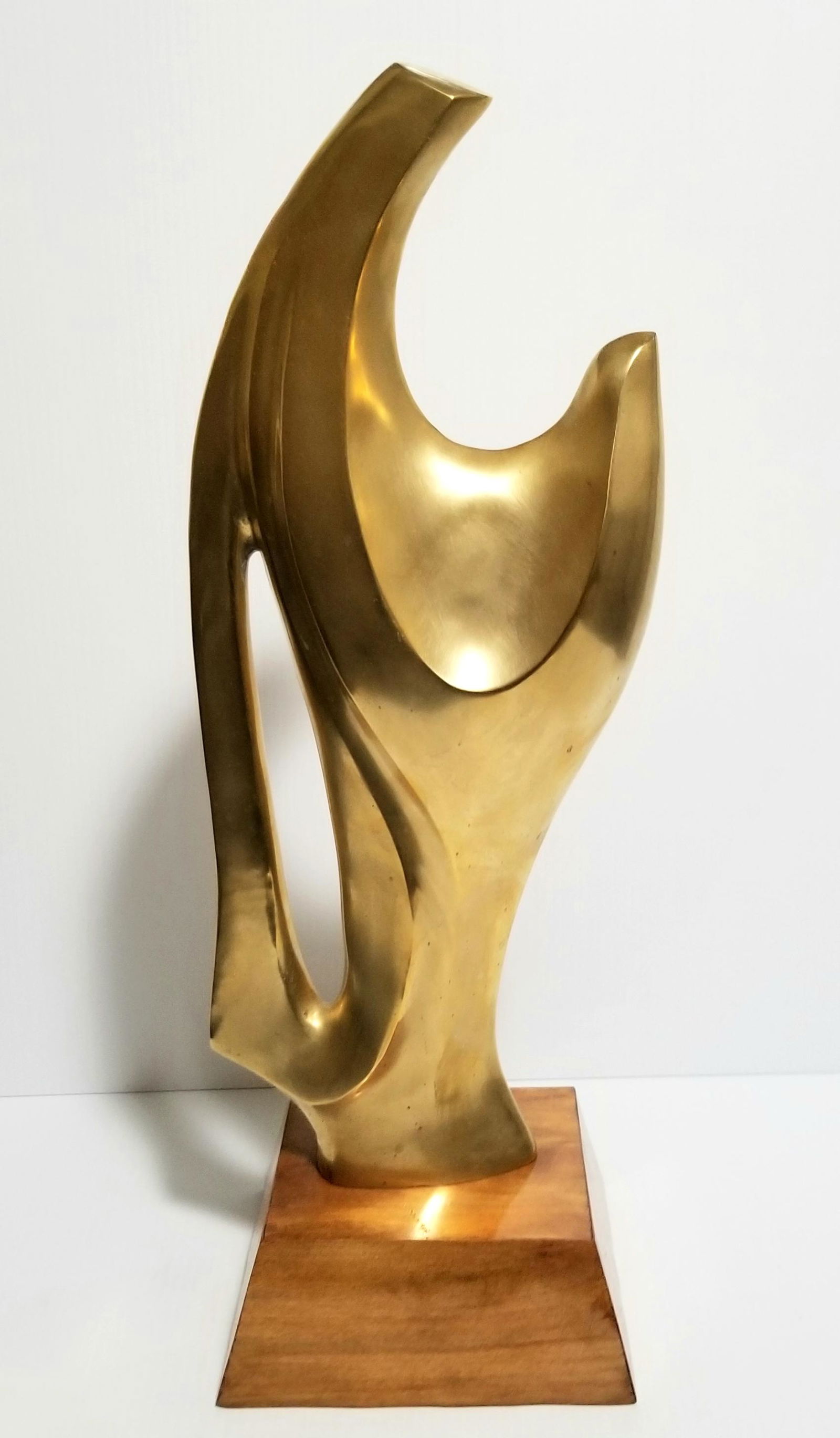 Amazing Alain Chervet Abstract Brass Sculpture (1 of 3)