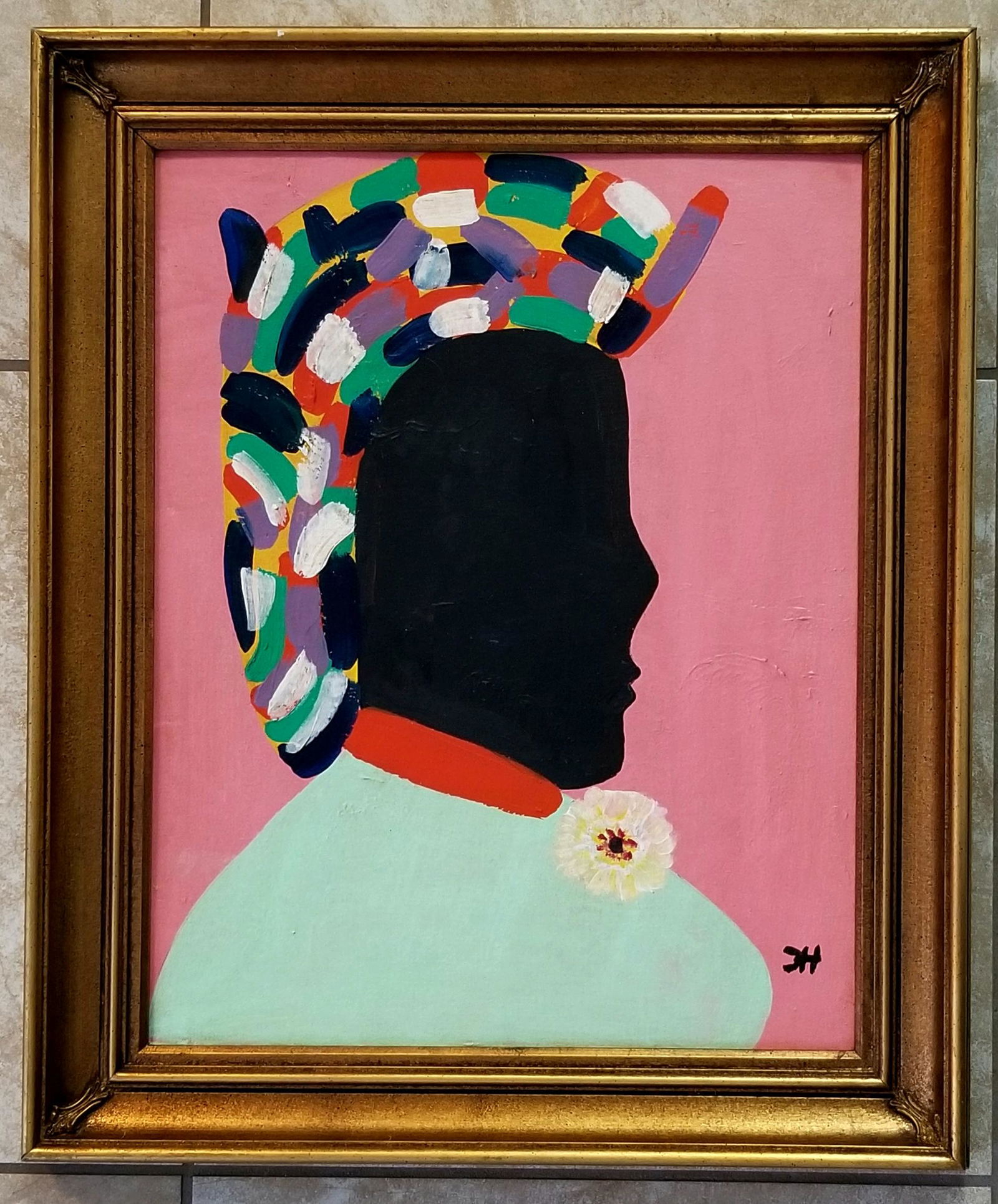 Clementine Reuben Hunter Oil Canvas Board (1 of 3)