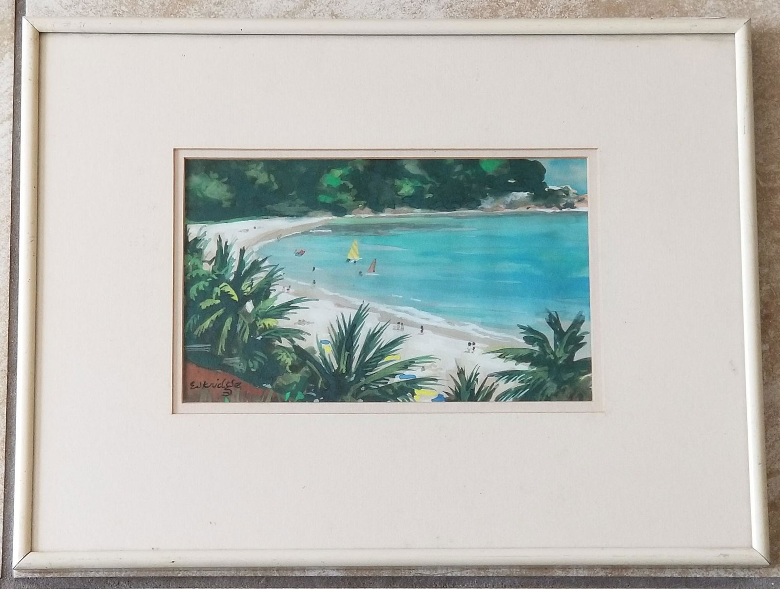 Amazing Robert Eskridge Watercolor Paper: Amazing Robert Lee Eskridge watercolor paper, 16 x 12 inches. Provenance: private owner. Biography: 1891 - 1975. Born on Nov. 22, 1891 in Philipsburg, PA. Eskridge moved with his family to Pasadena as