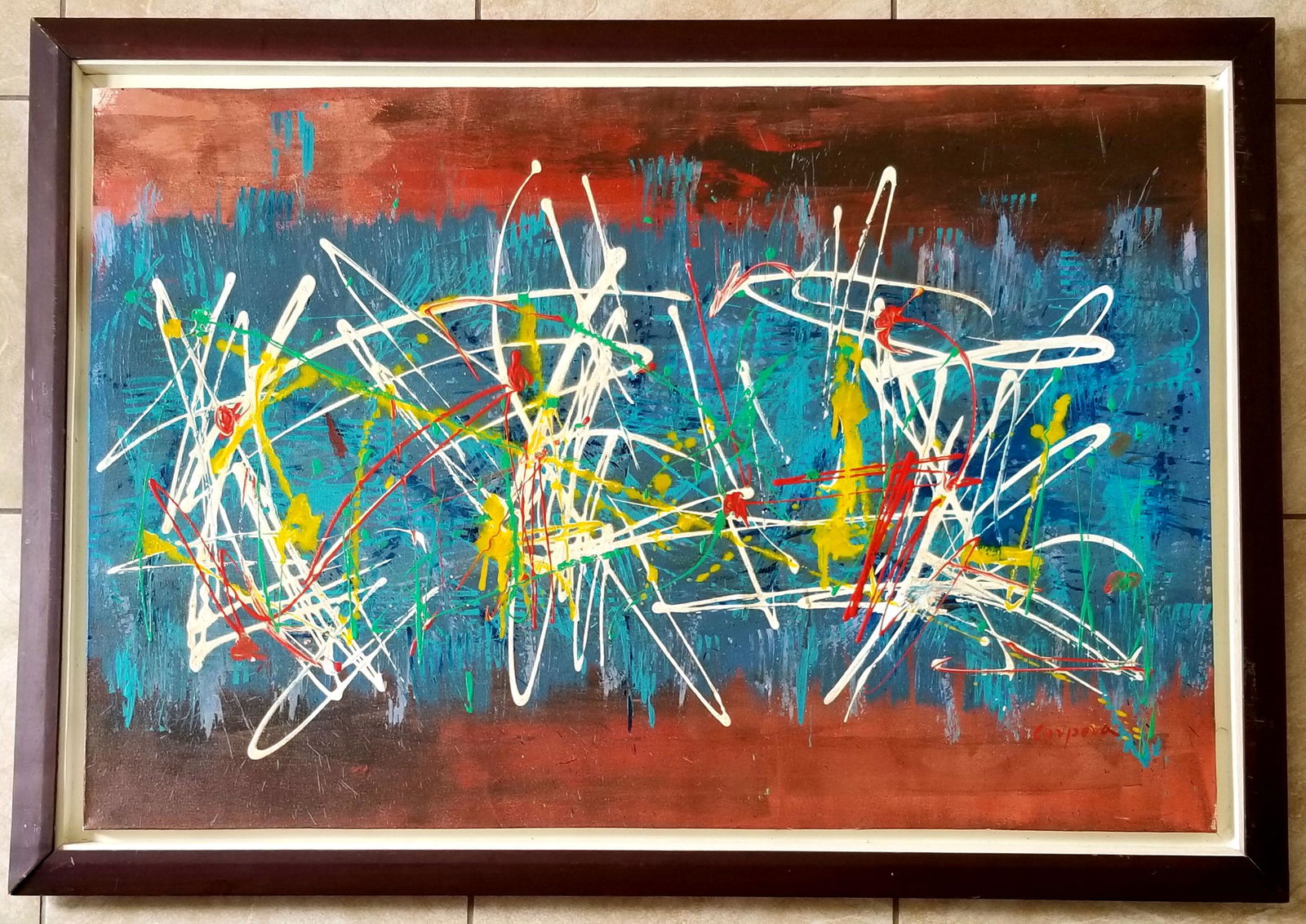 Amazing Antonio Corpora Large Oil Canvas: Attributed to Antonio Corpora, it does not have a COA. Medium: oil canvas. Provenance: private owner from Spain. Biography: 1909 - 2004. Antonio Corpora was born in Tunis on 15 August 1909. There he a