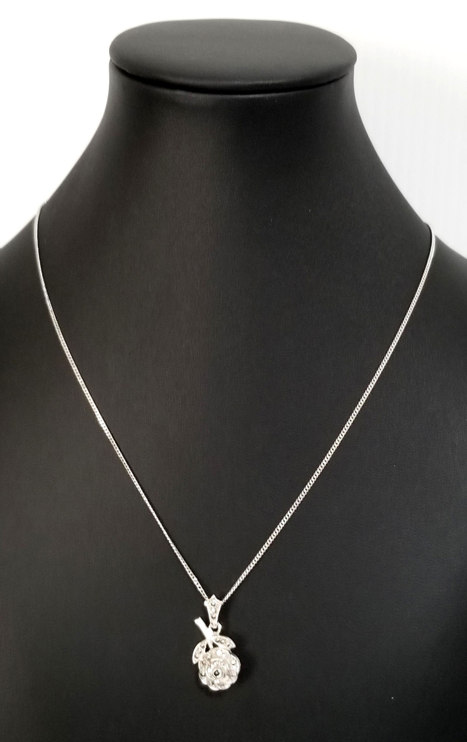 Amazing 925 Sterling Silver Flower Necklace (1 of 6)