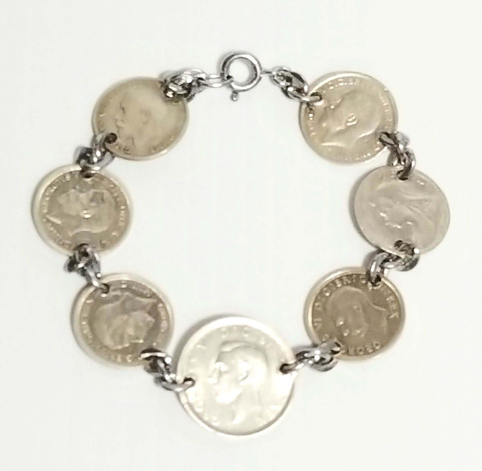 Amazing Sterling Silver Coins Bracelet (1 of 4)